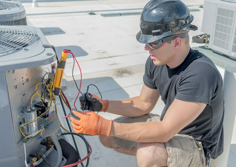 Industrial HVAC unit after cleaning